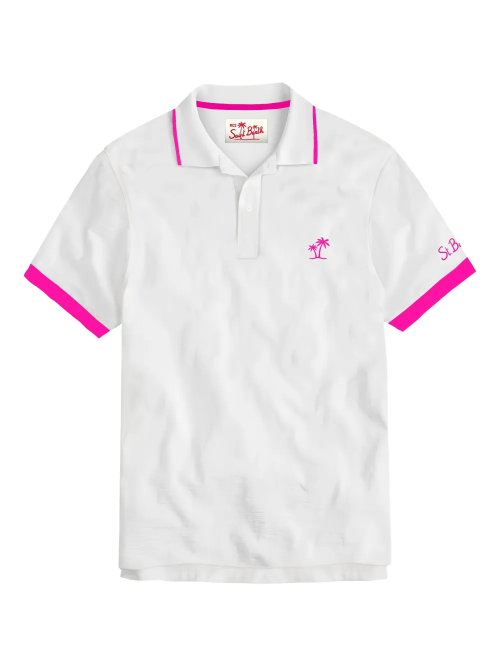 MC2 Saint Barth Poloshirt met geborduurde palmboom Wit