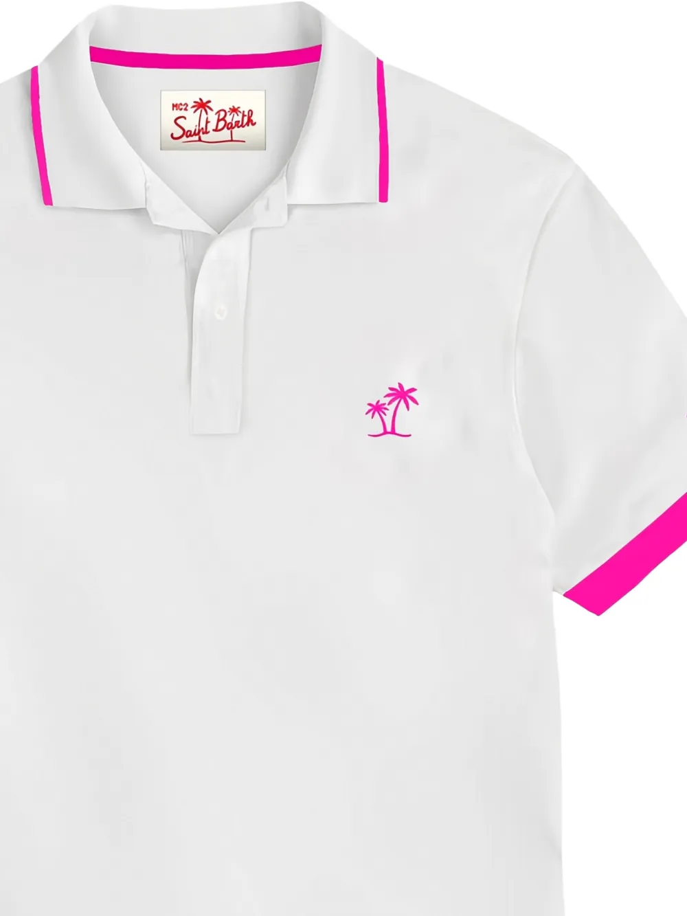 MC2 Saint Barth Poloshirt met geborduurde palmboom - Wit