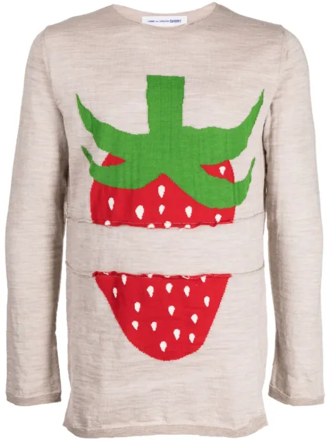 Comme Des Garçons Shirt sudadera con estampado gráfico y cuello redondo