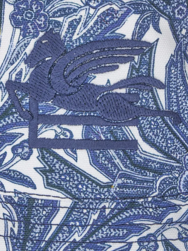 Etro hat in tricot wool with embroidered logo