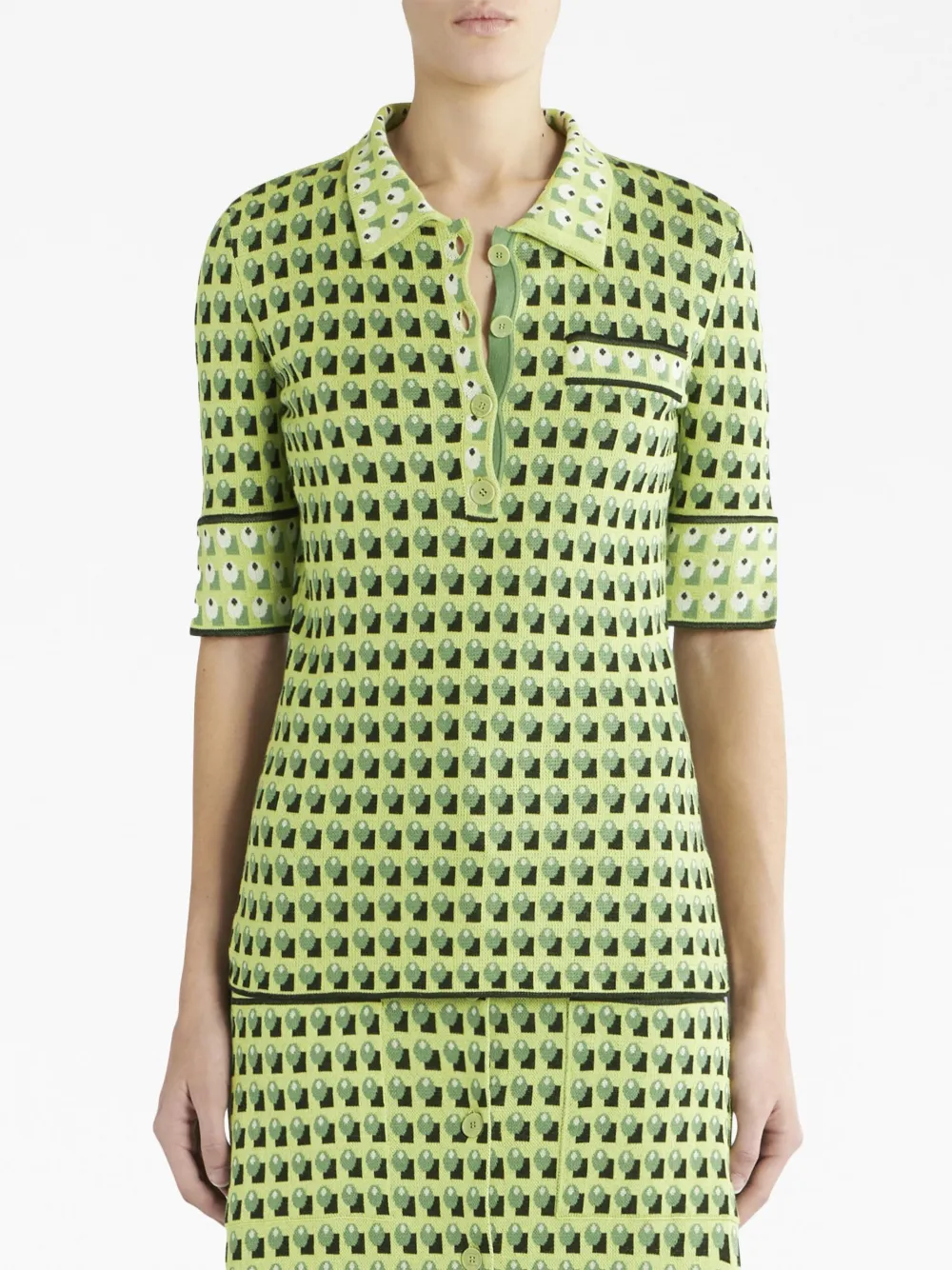 ETRO Blouse met geometrische print - Geel