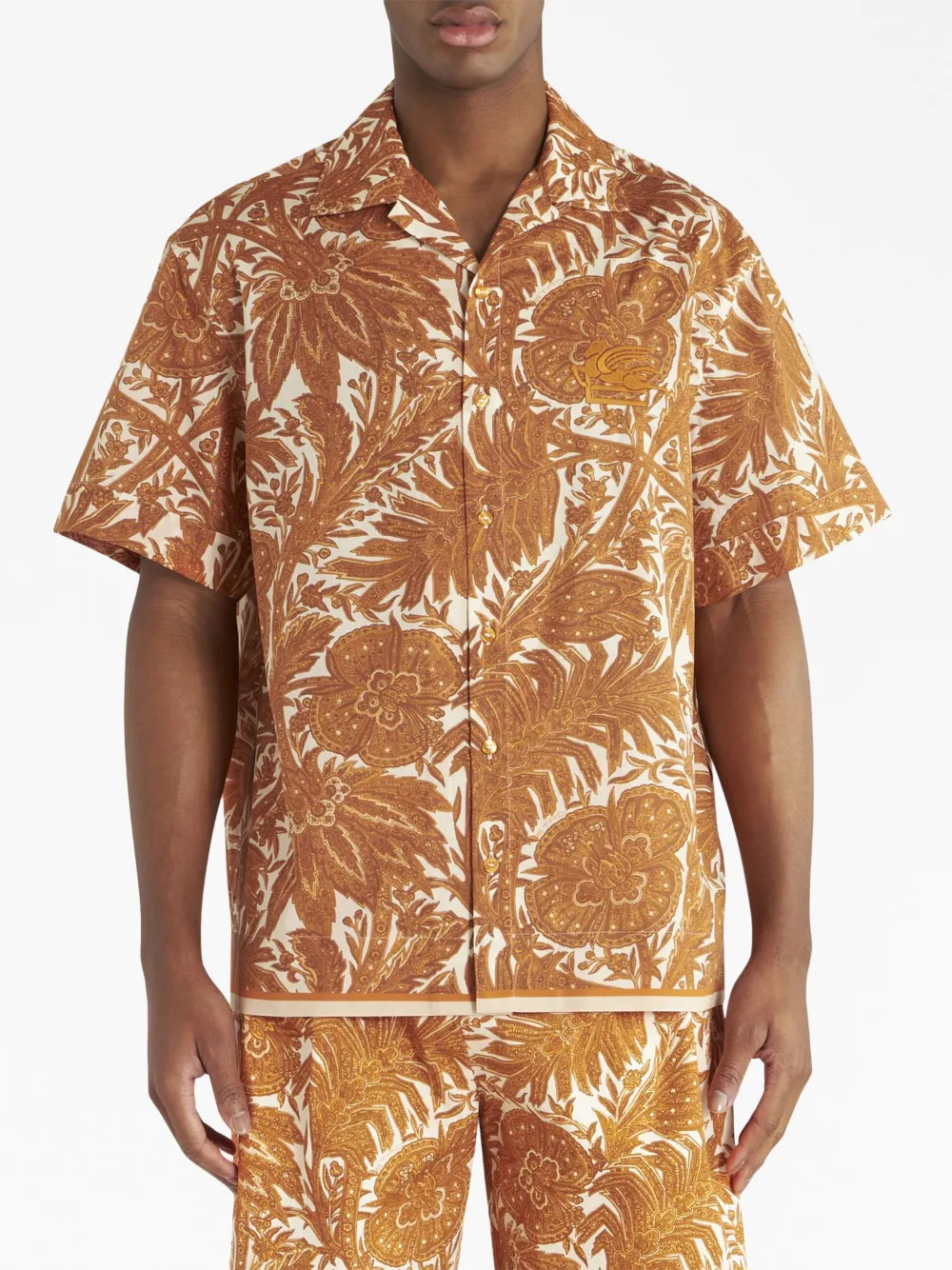 ETRO Overhemd met geborduurd logo - Beige