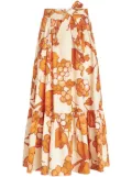 ETRO Gonna graphic-print skirt - Orange