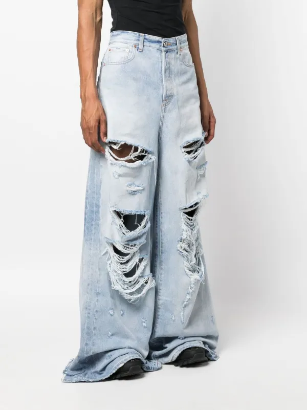 Vetements deconstructed jeans store