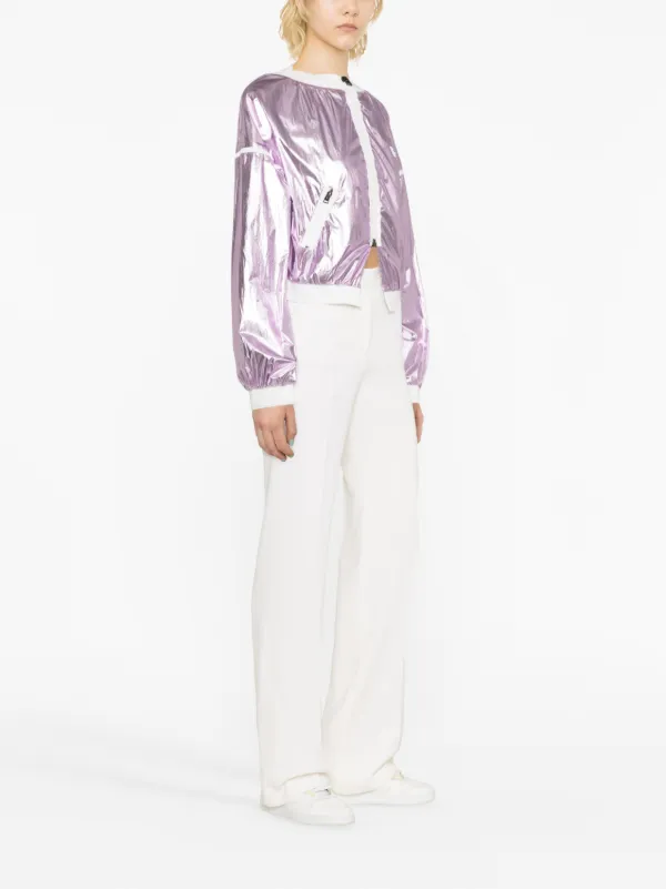 TOM FORD Metallic Cropped Bomber Jacket | Pink | FARFETCH