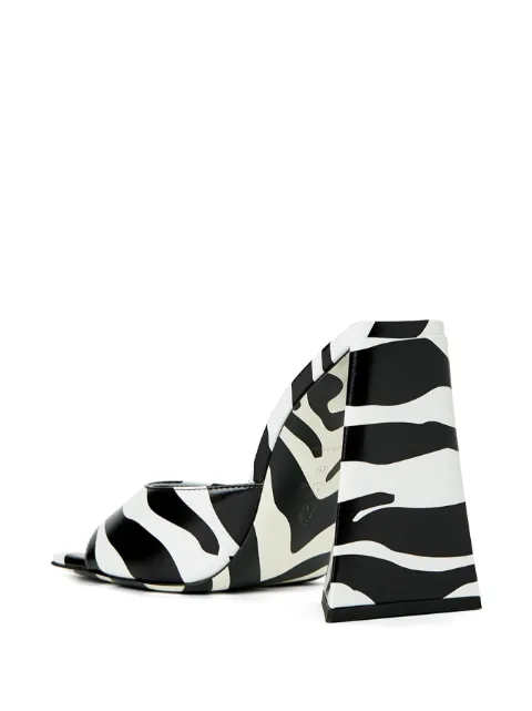 The Attico Devon 115mm zebra-print mules 231WS000EL20 - 2