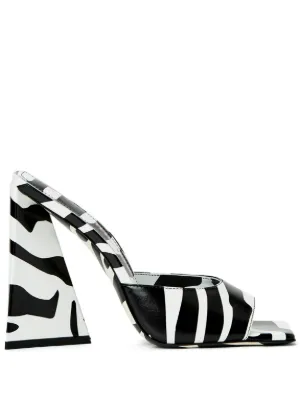 Zebra best sale print mules