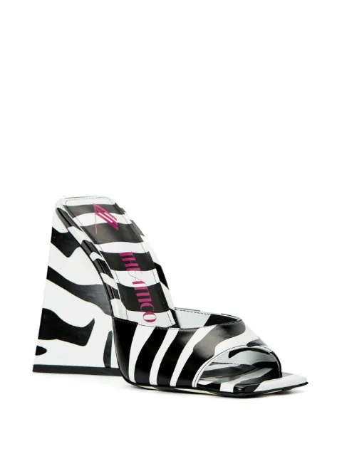 The Attico Devon 115mm zebra-print mules 231WS000EL20 - 1
