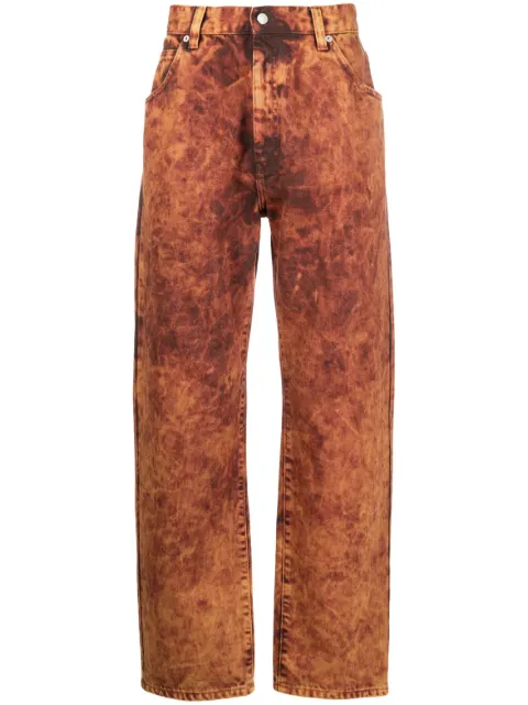 Namacheko dyed stonewashed straight-leg jeans