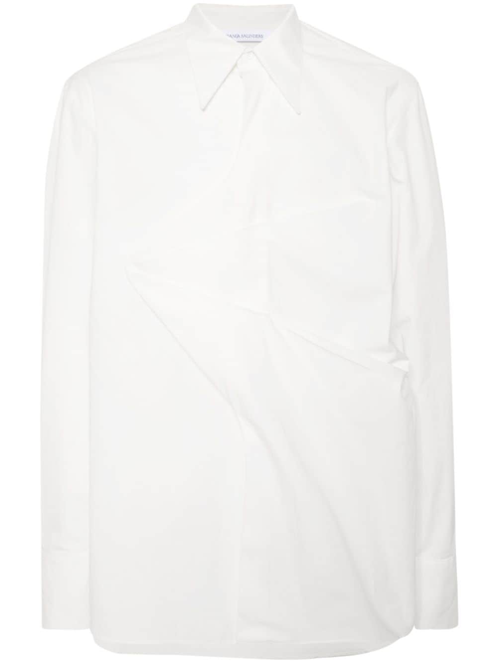 Shop Bianca Saunders Freetown Cotton Shirt In White