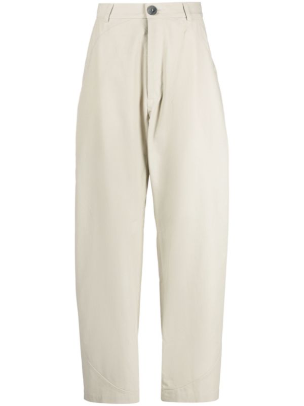 High-Waist Panelled Wide-Leg Trousers