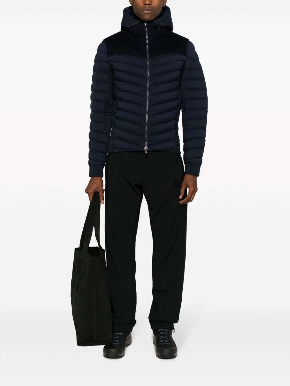 Shop Sease Zip-up Hooded Padded Jacket In Blau