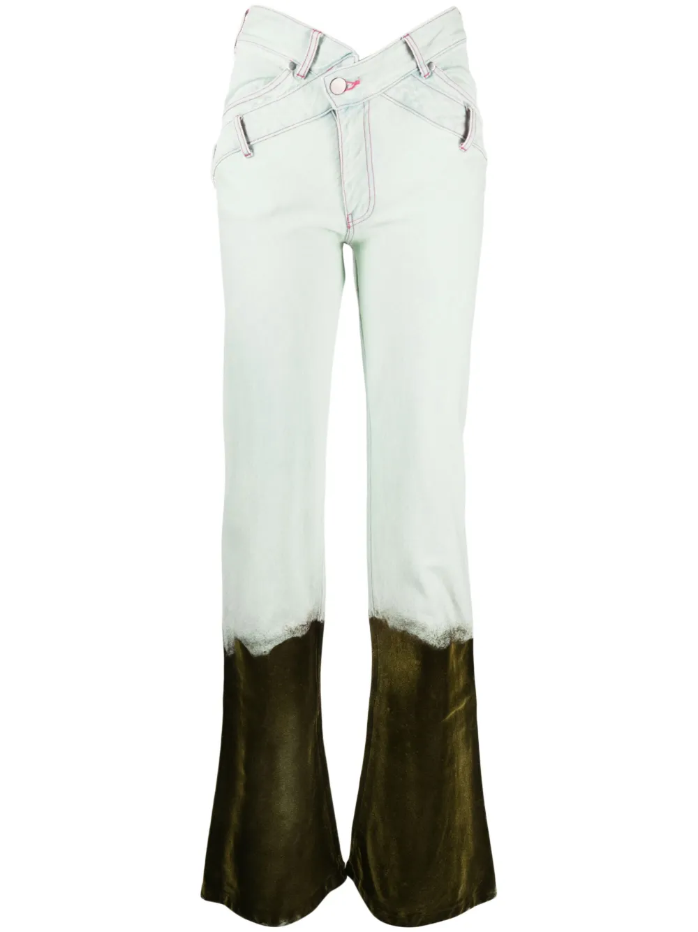 Masha Popova V-shape Mud flared jeans