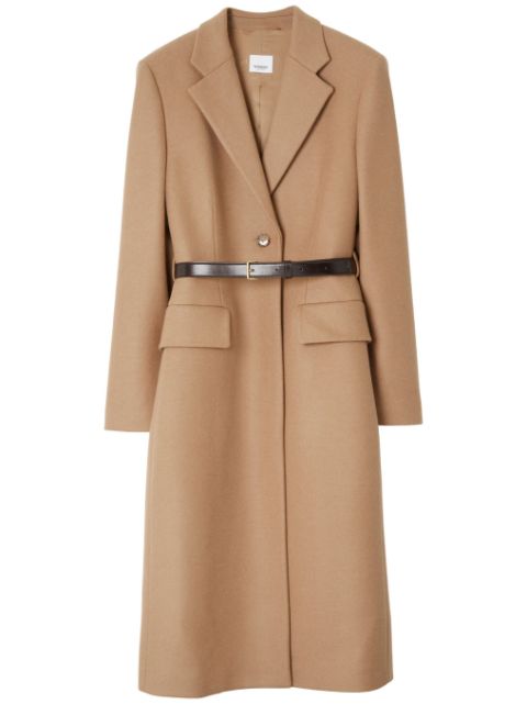 Affordable Burberry single-breasted belted coat Women