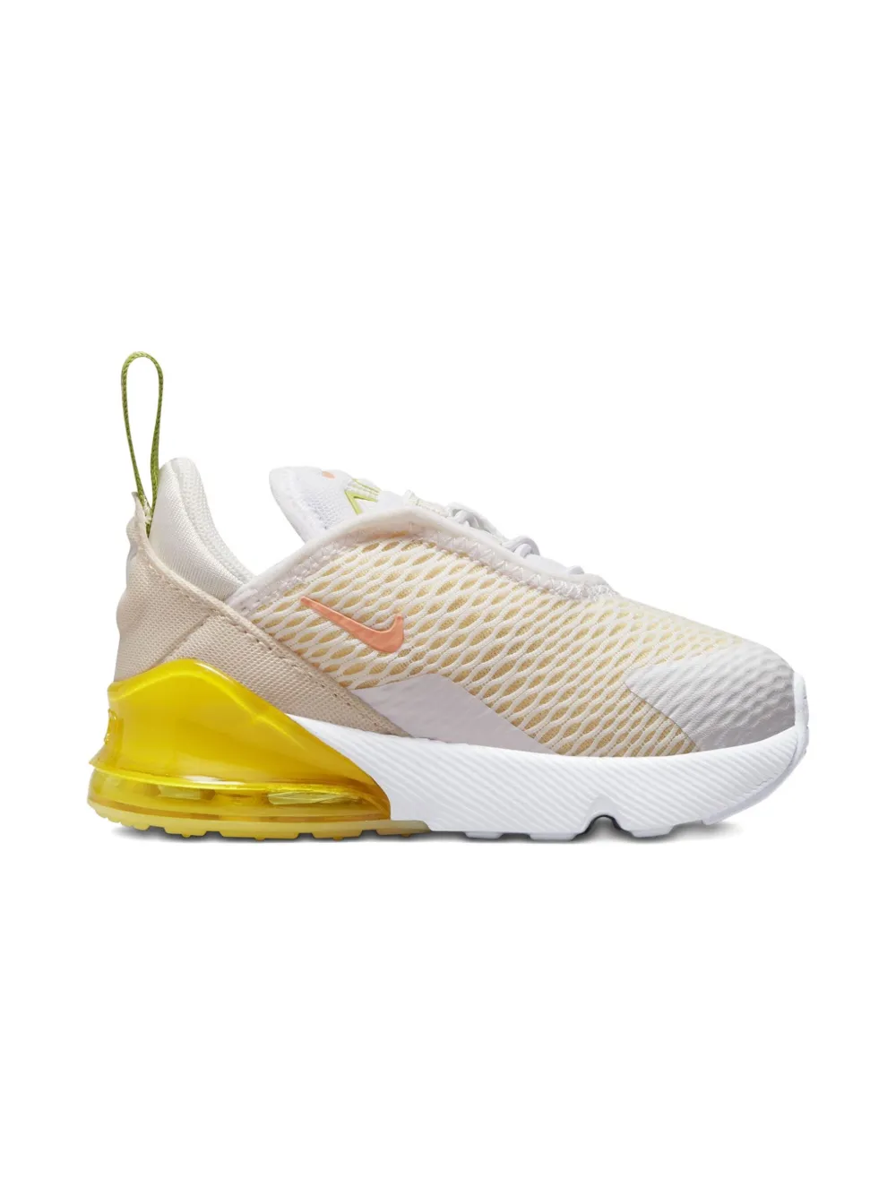 Nike Kids Air Max 270 White/Yellow Strike sneakers - Wit
