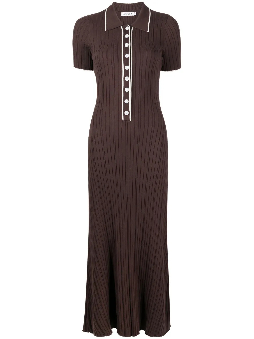 ANNA QUAN PENELOPE CONTRASTING-TRIM KNITTED DRESS 
