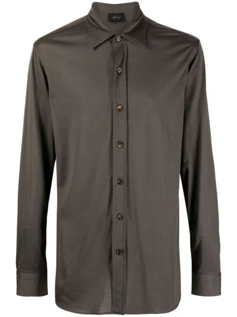 Brioni camisa manga larga con botones