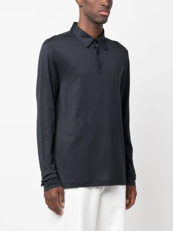 Brioni long sleeve top polo
