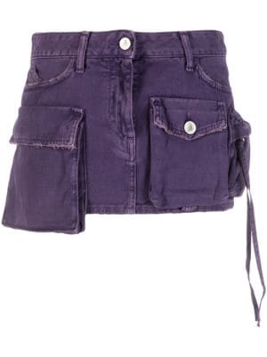 The Attico Fay Denim Miniskirt Farfetch