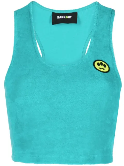 BARROW - logo-appliqué terry tank top