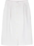 Valentino Garavani Pre-Owned 1970s button-up linen skirt - White