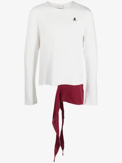 Youths In Balaclava raw-cut asymmetric cotton top