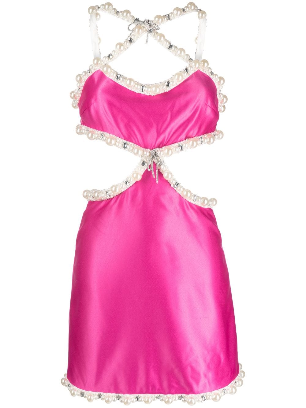 PatBO pearl-embellished cut-out minidress - Pink