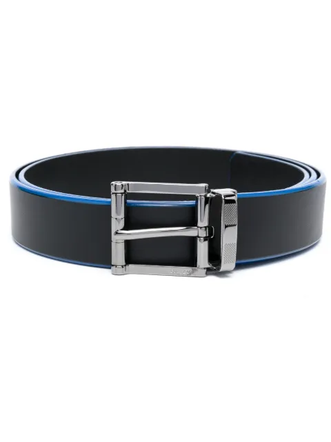 contrasting-trim leather belt