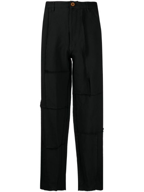 Comme Des Garcons Shirt exposed-seam straight-leg trousers Men