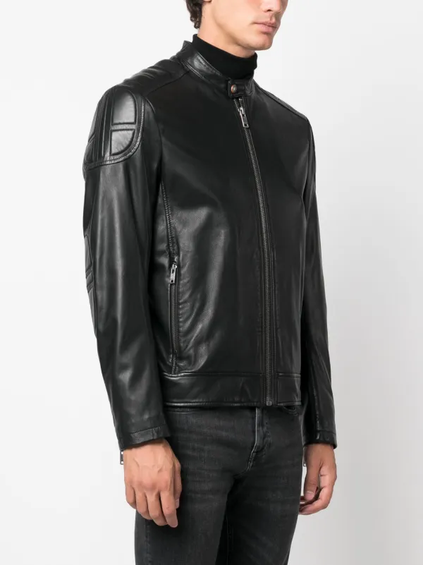 Boss leather outlet biker jacket