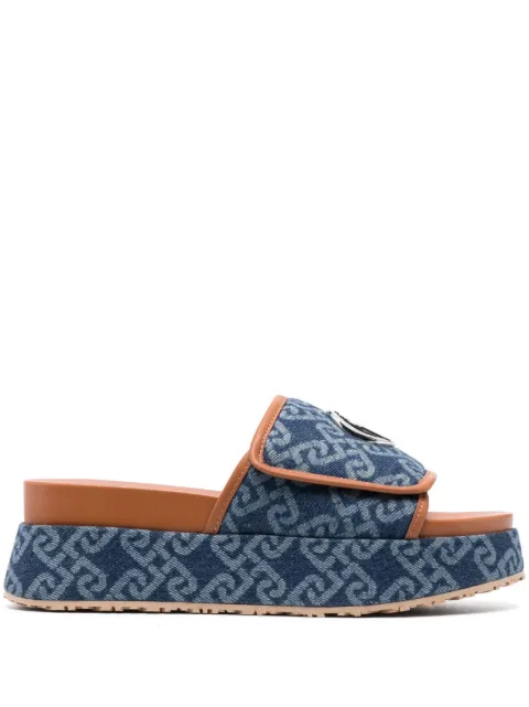 LIU JO - Frida 26 monogram-print slides