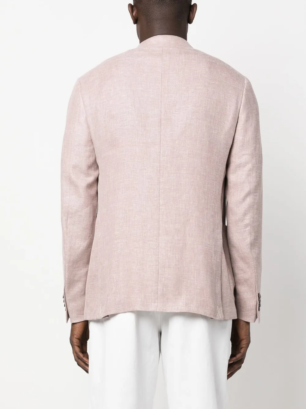 Shop Zegna Tailored Single-breasted Blazer In Nude