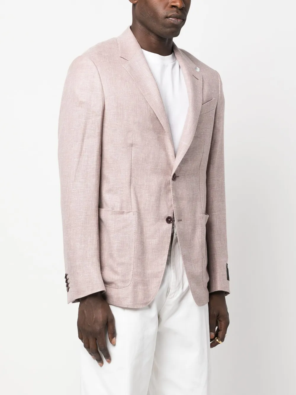 Shop Zegna Tailored Single-breasted Blazer In Nude