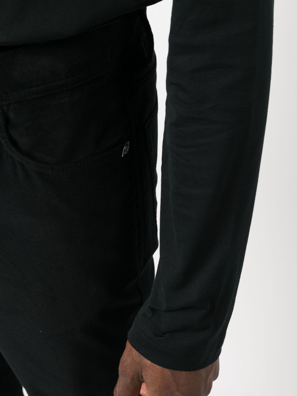Shop Brioni Sn Meribel Straight-leg Cotton Trousers In Schwarz