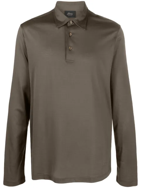 Brioni playera tipo polo manga larga