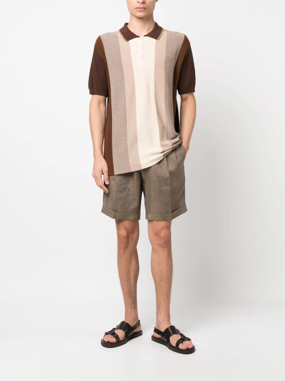 Briglia 1949 Geplooide bermuda shorts - Bruin
