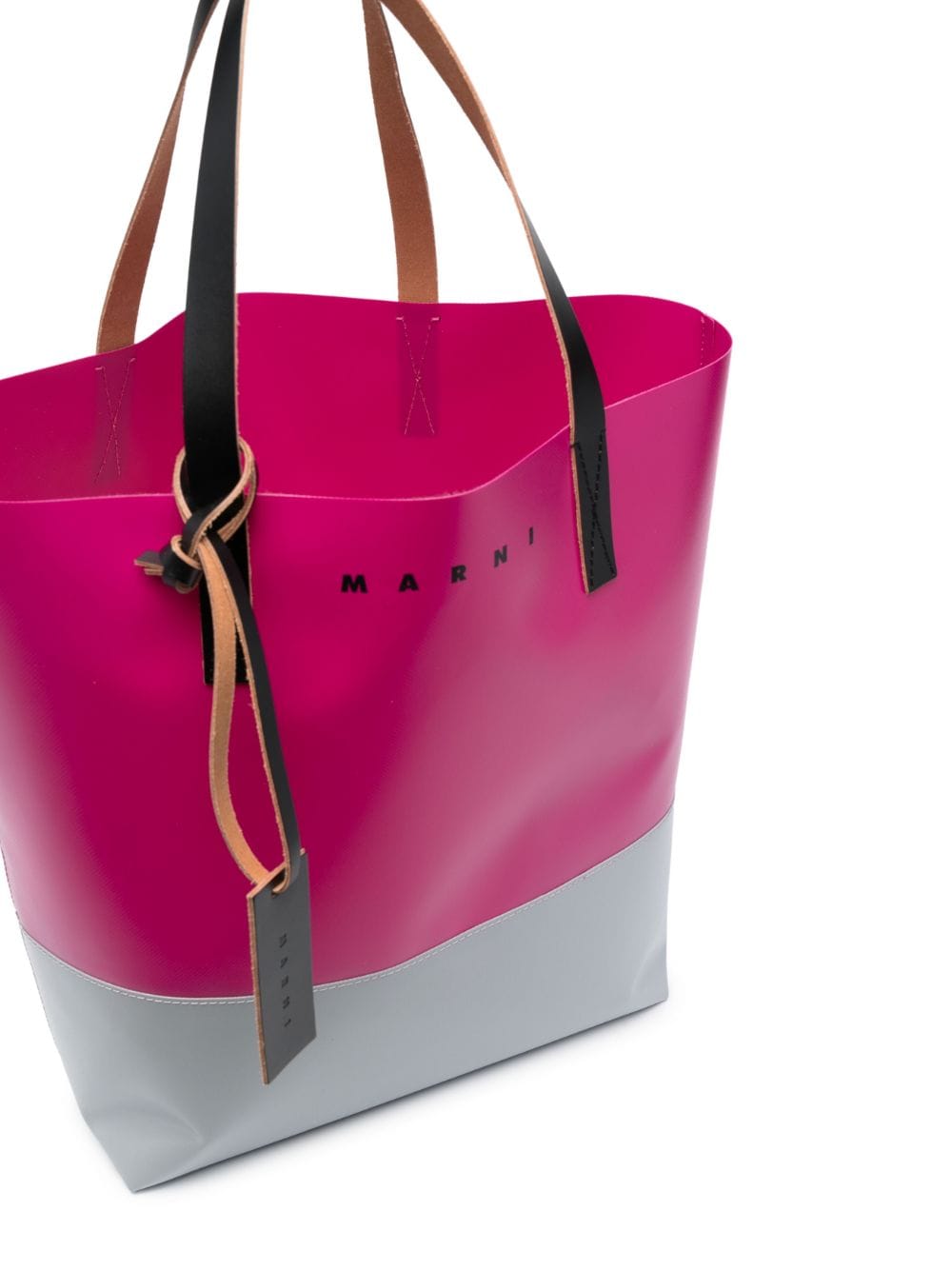 Shop Marni Tribeca Colour-block Tote Bag In Pink