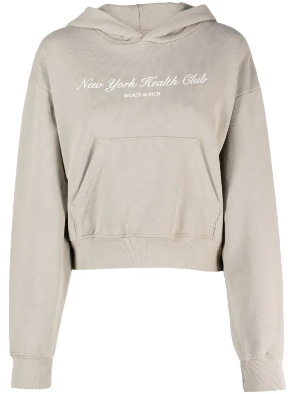Sporty u0026 Rich Hoodie Ny Health Club à Coupe Crop - Farfetch