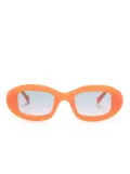 Retrosuperfuture logo-print round-frame sunglasses - Orange