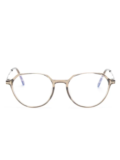 TOM FORD Eyewear T-logo round-frame glasses