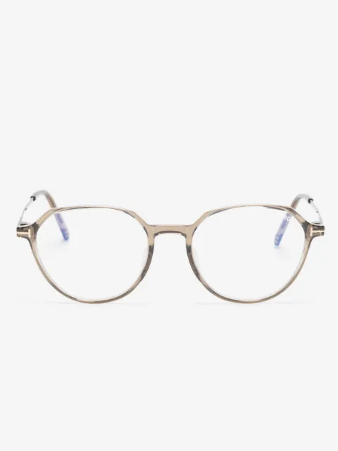 TOM FORD Eyewear T-logo round-frame glasses