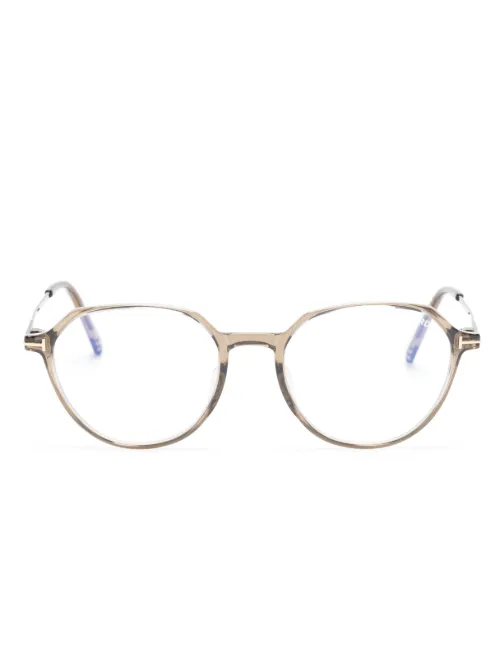 Lunettes de vue rondes à logo T - TOM FORD Eyewear - Modalova