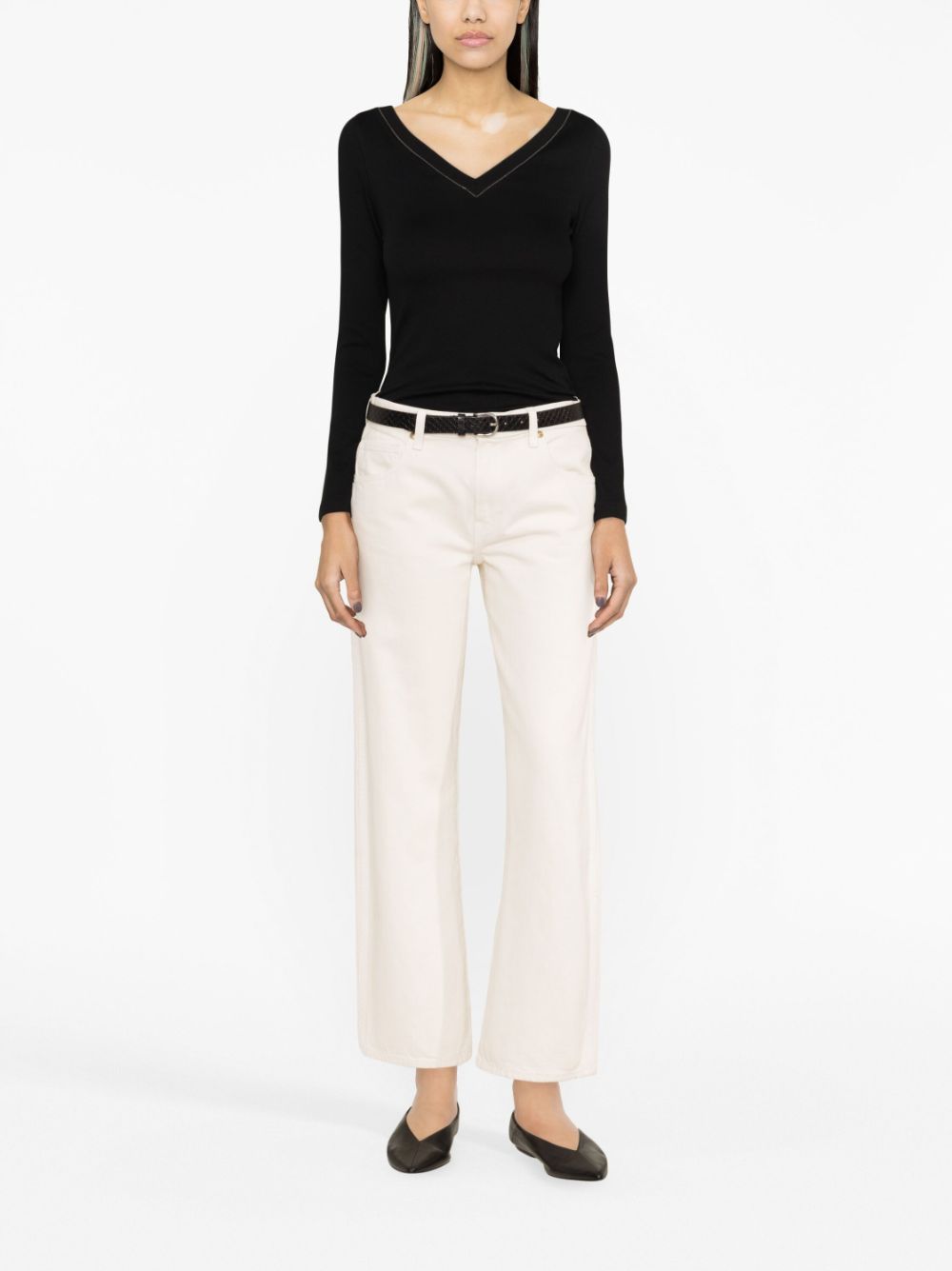 Brunello Cucinelli embellished V-neck jumper - Zwart