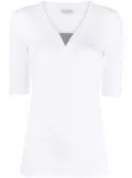 Brunello Cucinelli V-neck knitted top - White