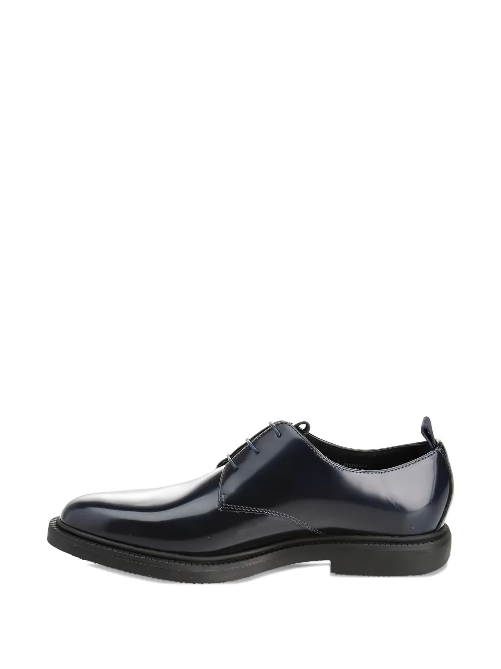 BOSS leather lace-up derby shoes Blue