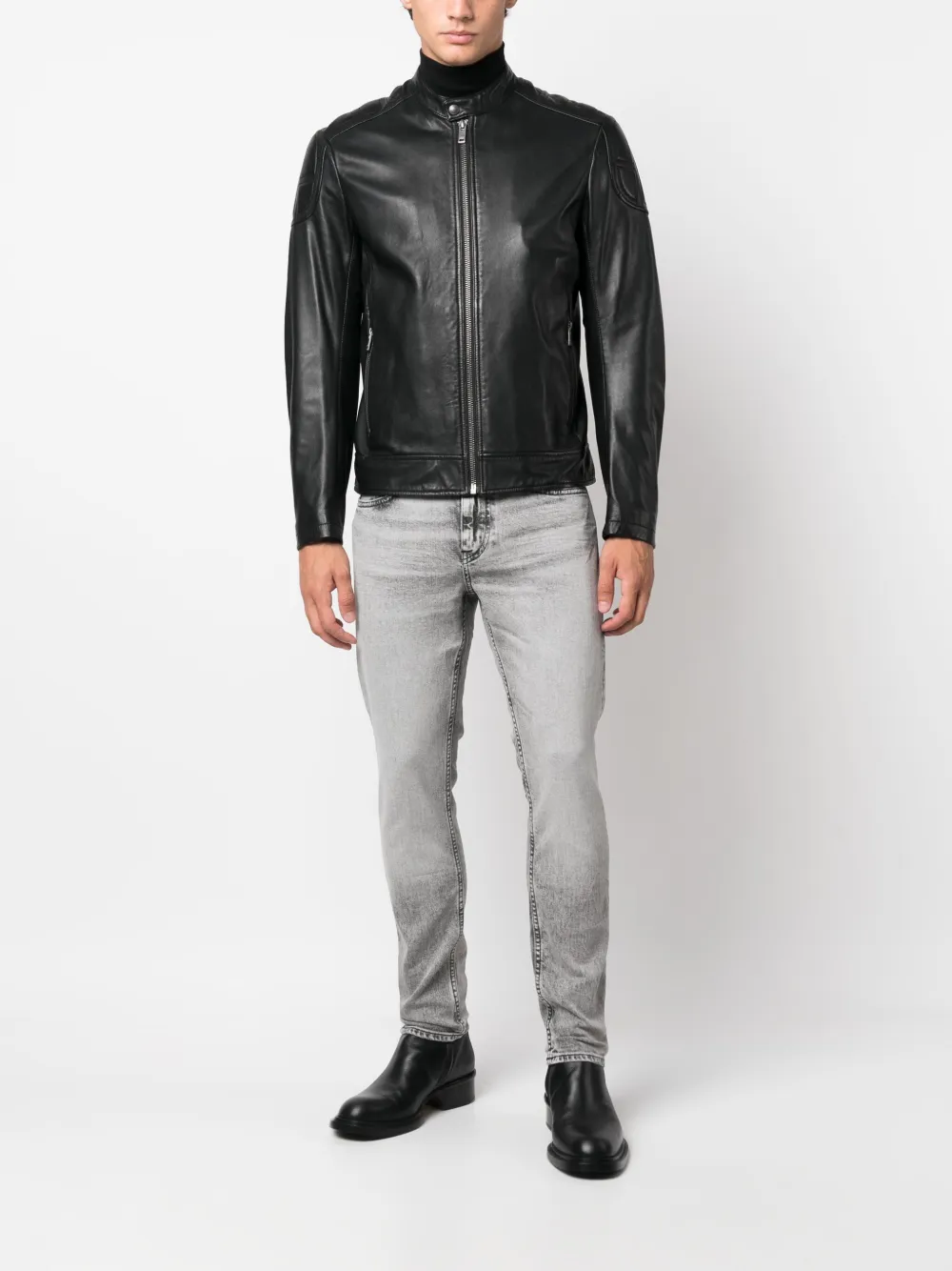 BOSS Jeans met logopatch - Grijs