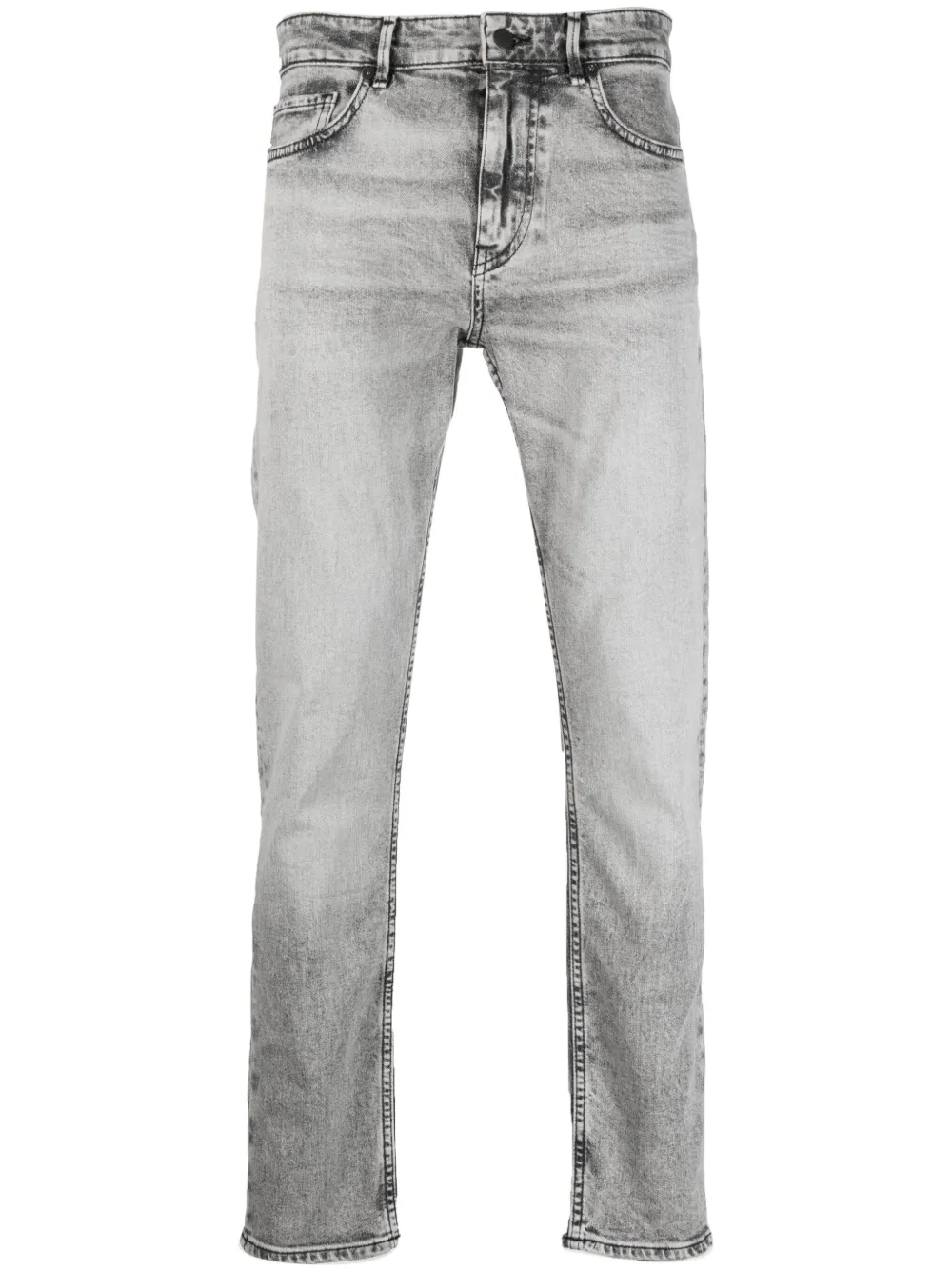 BOSS logo-patch slim-fit jeans | Grey | Image 1