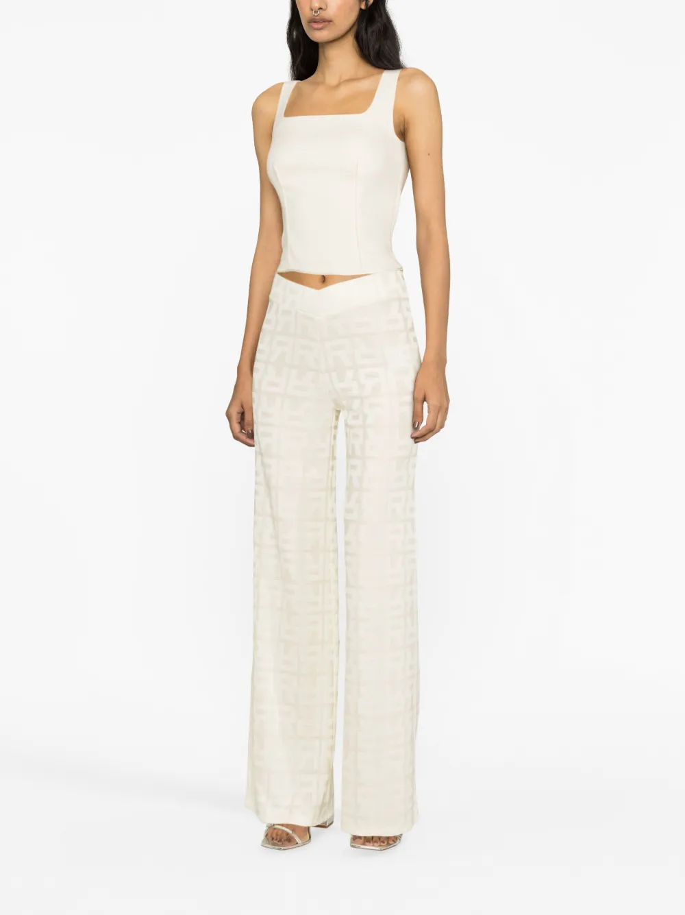 ROTATE Broek met V-taille - Wit