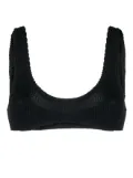 MC2 Saint Barth crinckle scoop-neck bikini top - Black