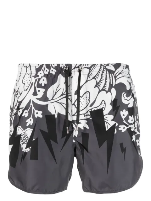 Neil Barrett graphic-print swim shorts